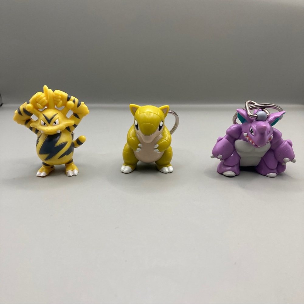 Vintage 1999 Burger King Kids Meal Nintendo Pokemon Toy Keychain Lot of 3